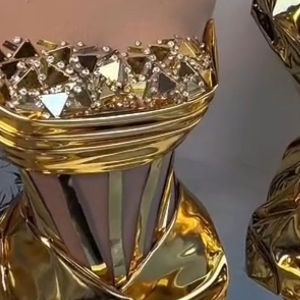 Gold chrome dress